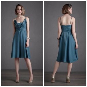 BHLDN Anthro Tide Silk Couplet A-Line Dress